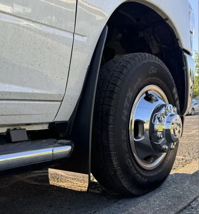 Ram 2500/3500 Front drill‑less mud flaps, 2013 – current dually, 2014 – current, 2500/3500 single rear wheel