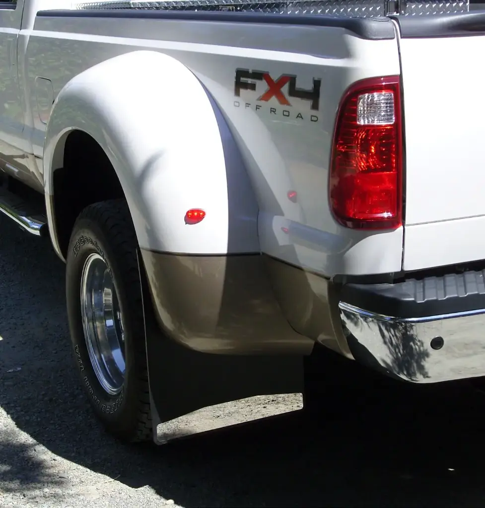 Ford F350/450 Rear drill‑less mud flaps, 2011 - 2016, dually