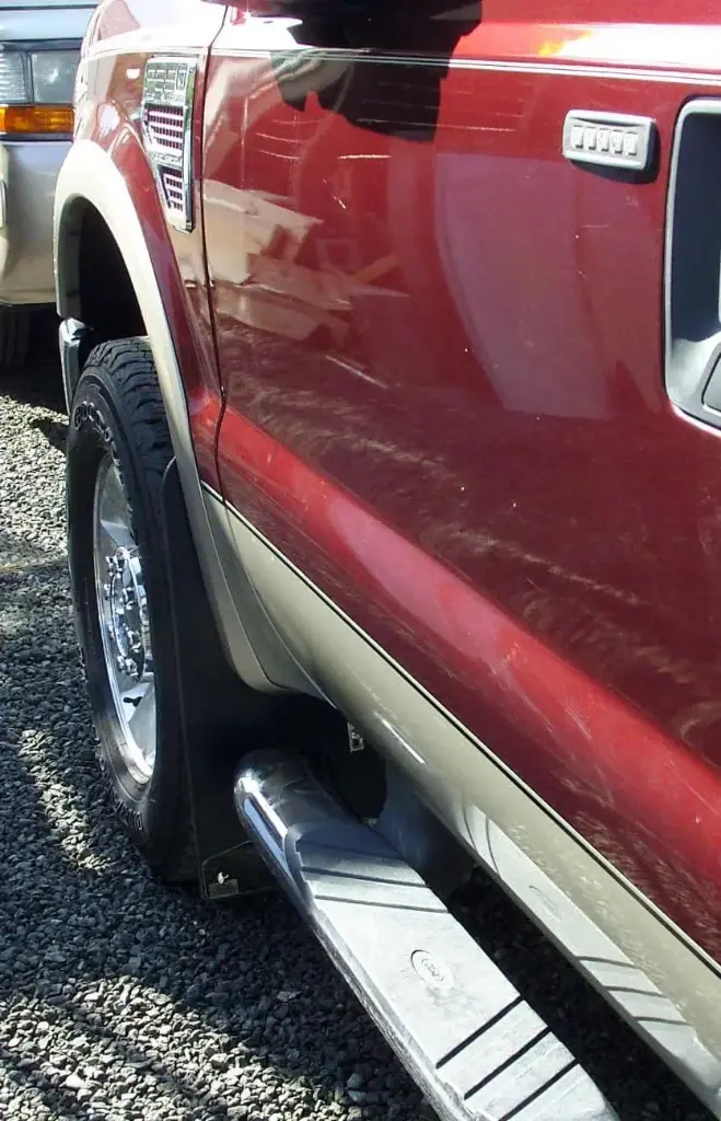 Ford F250/350 Front drill‑less mud flaps, 2008 - 2010