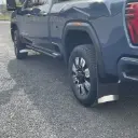 GMC 2500/3500 Rear drill‑less mud flaps, 2020-current, single rear wheel 