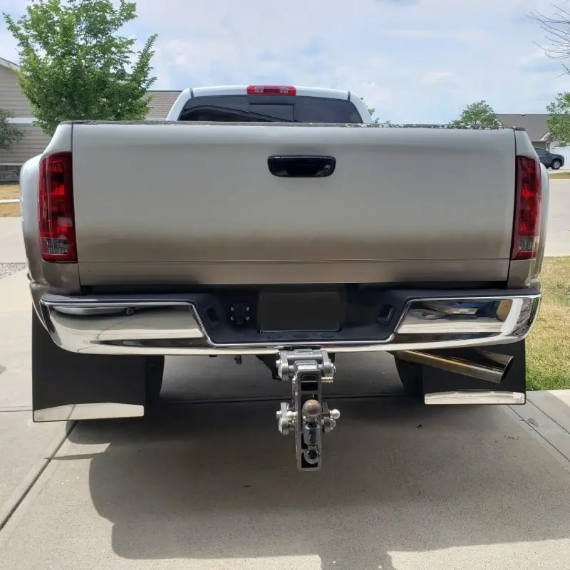 Dodge 3500 Rear drill‑less mud flaps, 2003-2009, Dually