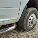 Ram 2500/3500 Front drill‑less mud flaps, 2010–2012 dually, also Front flaps for 2010-2013 2500/3500 single rear wheel trucks