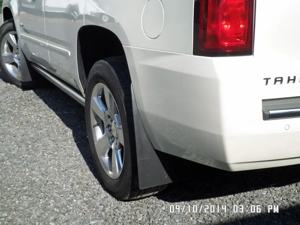 Chevy Tahoe GMC Yukon Rear drill‑less mud flaps, 2015 – 2020 