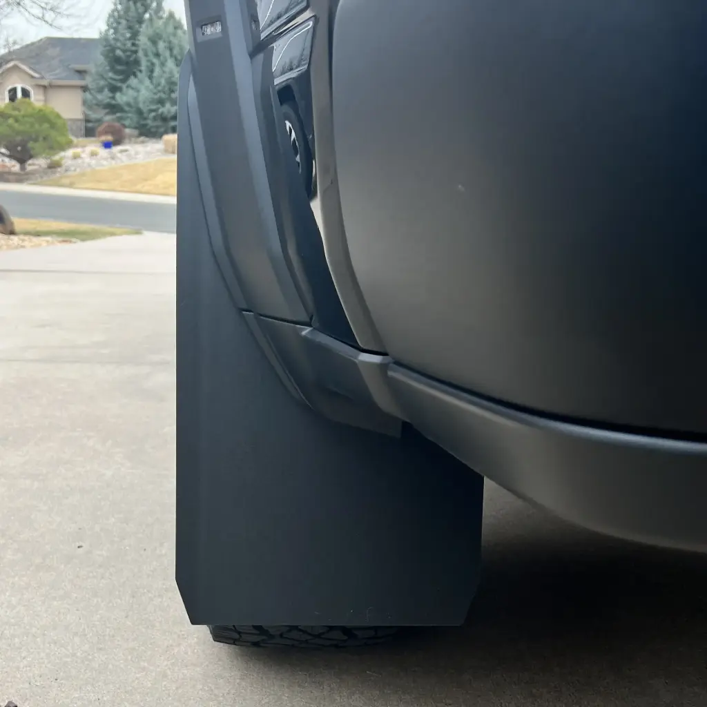 Ram 1500 TRX/RHO Rear drill‑less mud flaps, 2021-2026