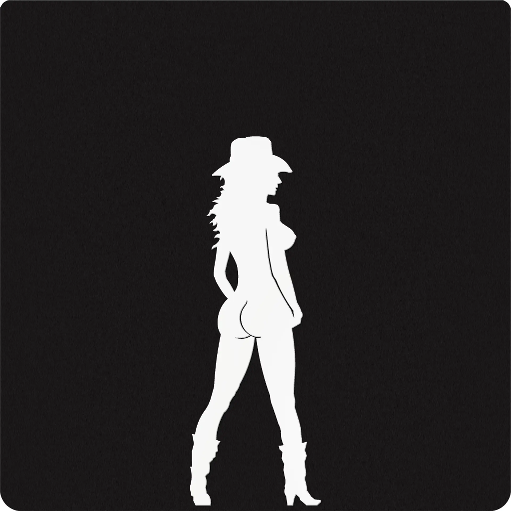 Naked Cowgirl Silhouette Weight
