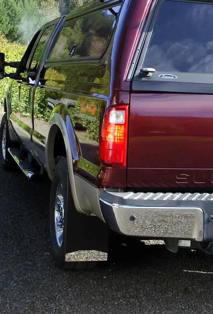 Ford F250/350 Rear drill‑less mud flaps, 2008 - 2010, single rear wheel