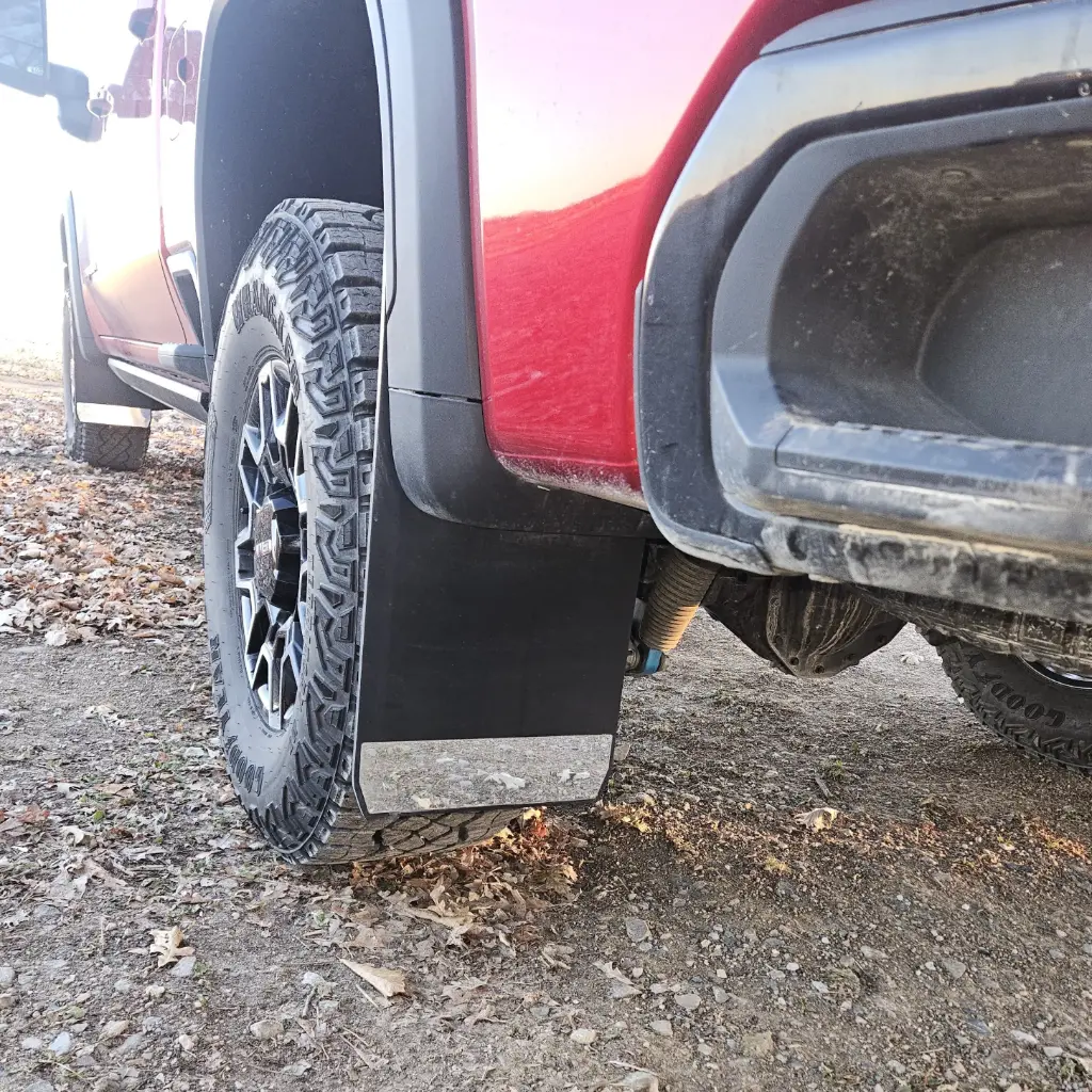 GMC 2500 AT4X Rear drill‑less mud flaps, 2024 – current 