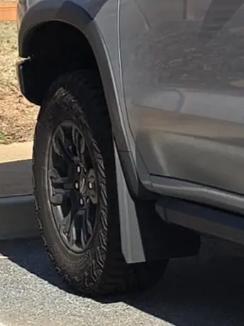 Chevy 1500 ZR2 Front drill‑less mud flaps, 2022 – Current