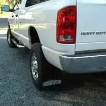 Dodge 2500/3500 Rear drill‑less mud flaps, 2003–2009 Single Rear Wheel