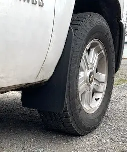 Chevy 2500/3500 Front drill‑less mud flaps, 2007.5 – 2014