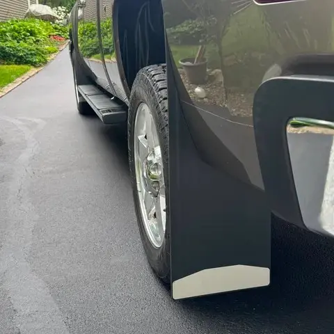 Chevy 2500/3500 Rear drill‑less mud flaps, 2007.5 – 2014, single rear wheel