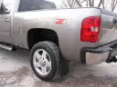 Chevy 2500/3500 Rear drill‑less mud flaps, 2007.5 – 2014, single rear wheel