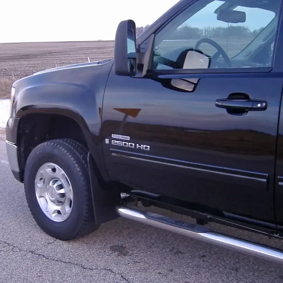 GMC 2500/3500 Front drill‑less mud flaps, 2007.5 – 2014