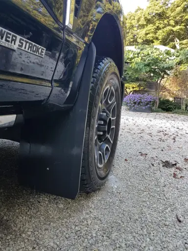 [009308] Ford F250/350 Front drill‑less mud flaps, 2017 - Current