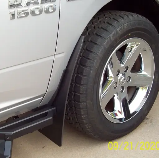 [009356] Ram 1500 Front drill‑less mud flaps, 2014-2018 