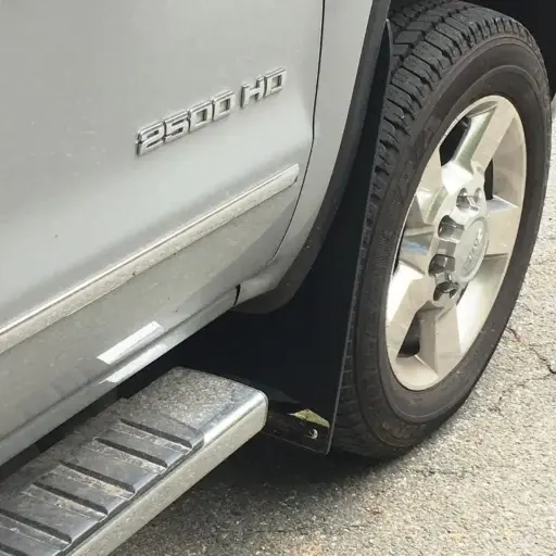 [009381] GMC 2500/3500 Front drill‑less mud flaps, 2015 - 2019