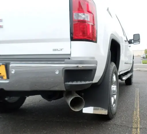 [009382] GMC 2500/3500 Rear drill‑less mud flaps, 2015 - 2019, single rear wheel
