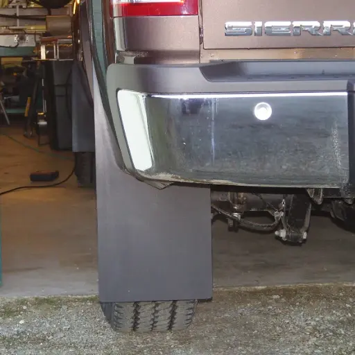 [009384] GMC 2500/3500 Rear drill‑less mud flaps, 2007.5 – 2014, single rear wheel