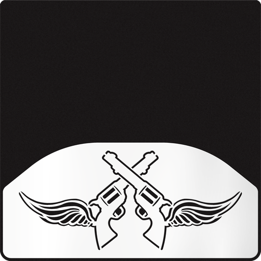 [009450] Crossed Guns / Wings Weight 