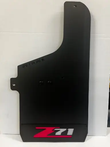[009604] PKG Chevy 2500/3500 Front Z71 drill‑less mud flaps, 2020 – Current 