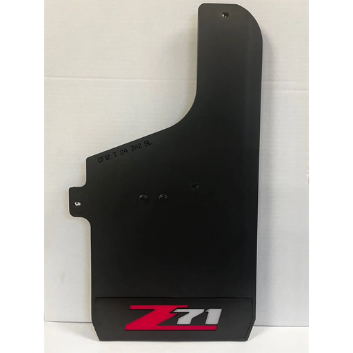 [009604] PKG Chevy 2500/3500 Front Z71 drill‑less mud flaps, 2020 – Current 