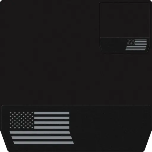 [009681] PKG American Flag BlackLine Weight w/gray vinyl