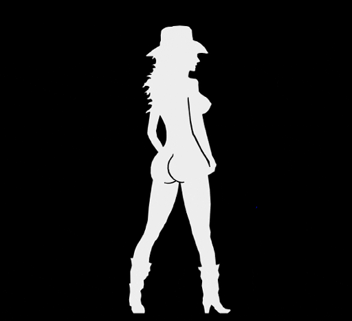 [009070] Naked Cowgirl Silhouette Weight